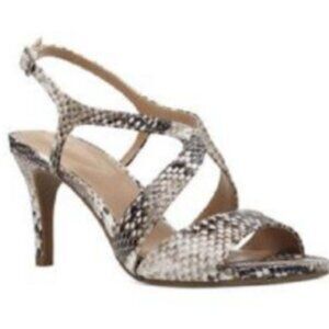 Bandolino Faux Snakeskin Slingback Sandals with Heels